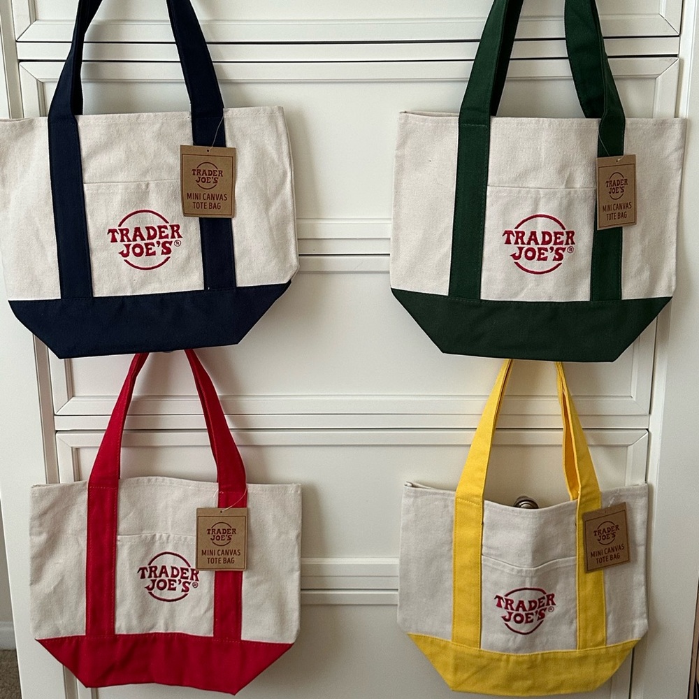 Trader Joe's Mini Tote Bags (set of all 4 colors)